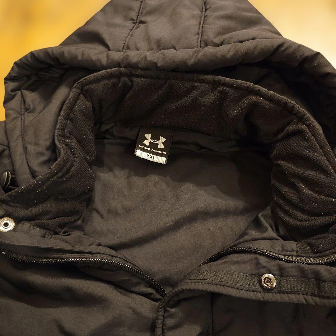 UNDER ARMOUR ダウンYXLベンチコート 黒160アンダーアーマー