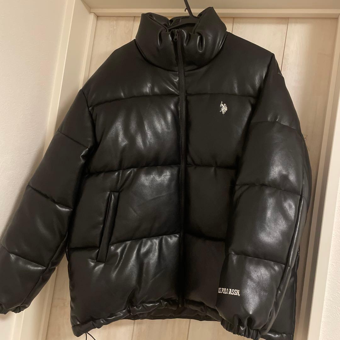 U.S. POLO ASSN. ポロ フェイクレザー ダウン ジャケット