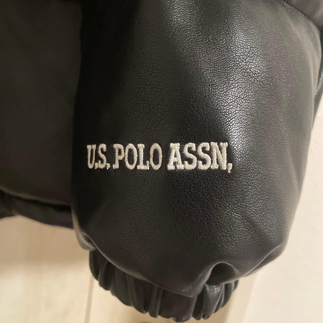 U.S. POLO ASSN. ポロ フェイクレザー ダウン ジャケット