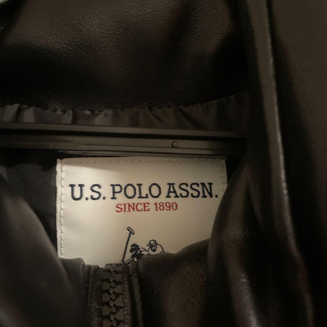 U.S. POLO ASSN. ポロ フェイクレザー ダウン ジャケット