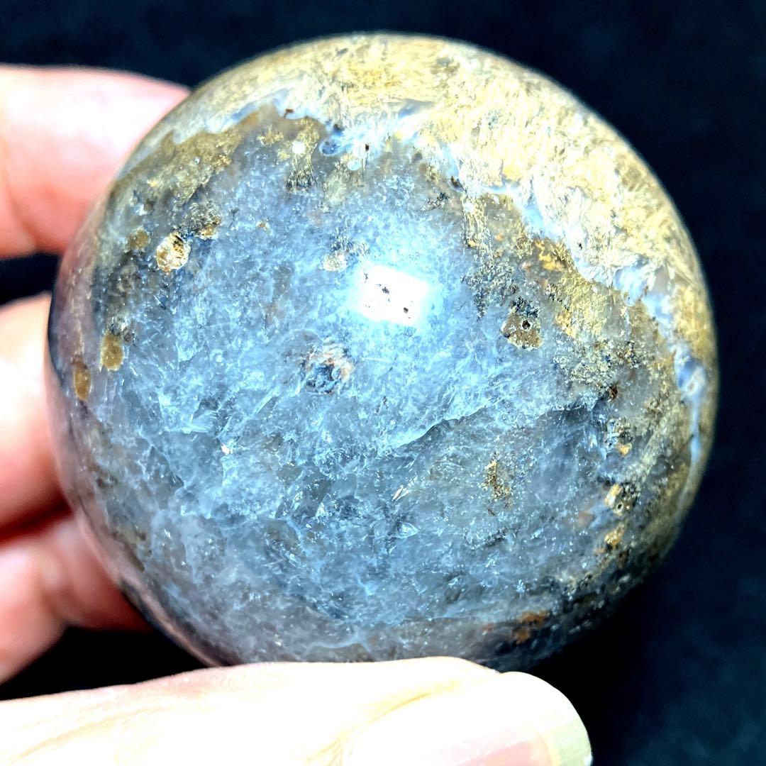 50mm ゴールドルチルクォーツ　丸玉　スフィア　金針水晶