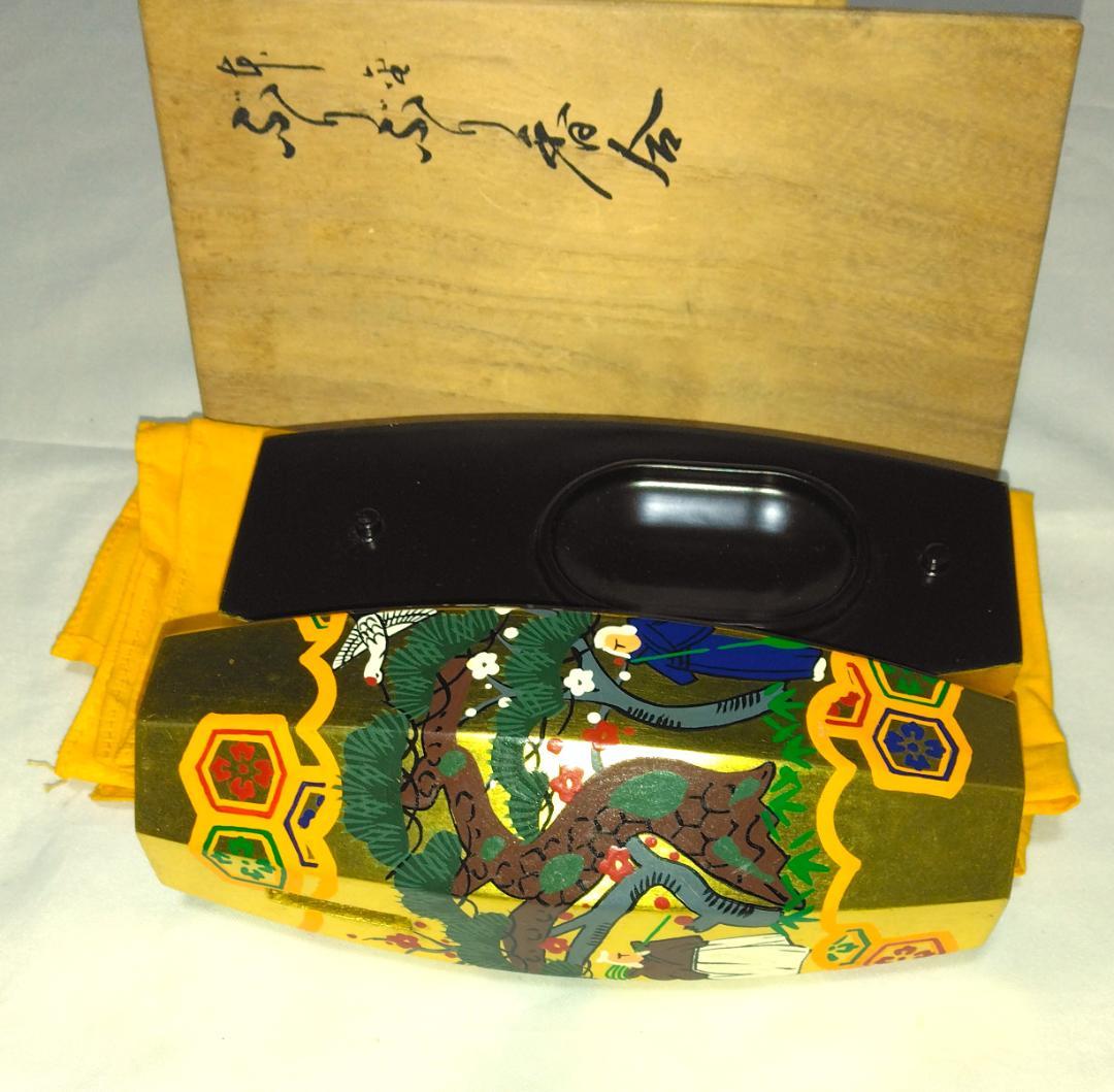 茶道具　京派塗師蒔絵師　平安豊泉作　本金ぶりぶり香合　美品！！