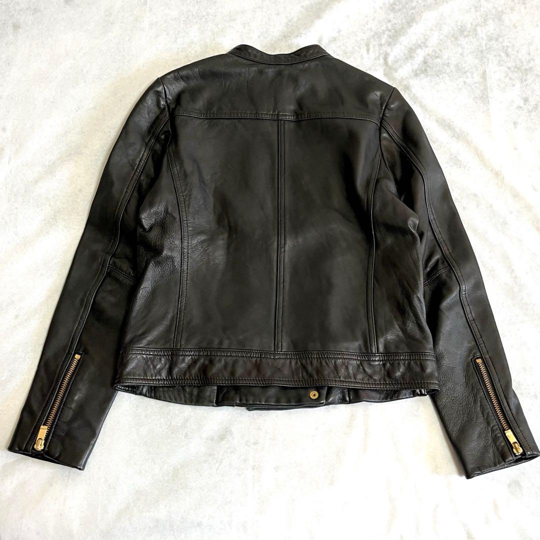 美品⭐️NOBLE ラムレザー　ダブルライダースジャケット　黒　40 羊革