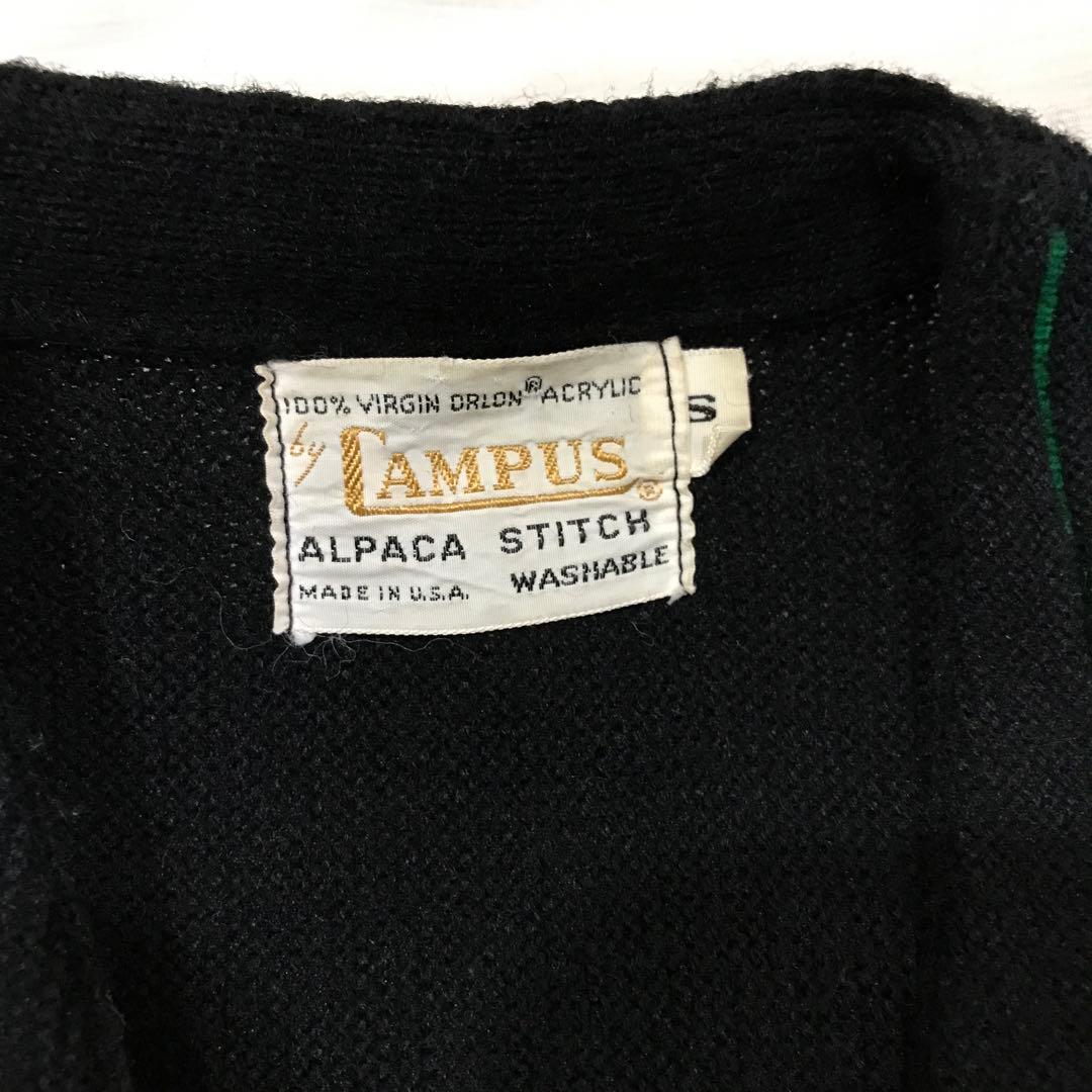 60s ビンテージ Campus ストライプ アクリルカーディガン USA製