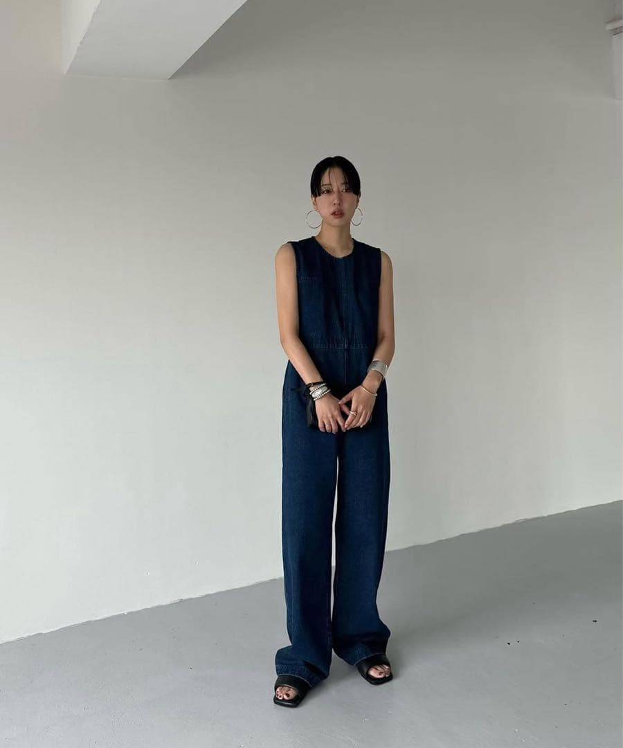 【CLANE】正規品 / BACK OPEN DENIM ALL IN ONE