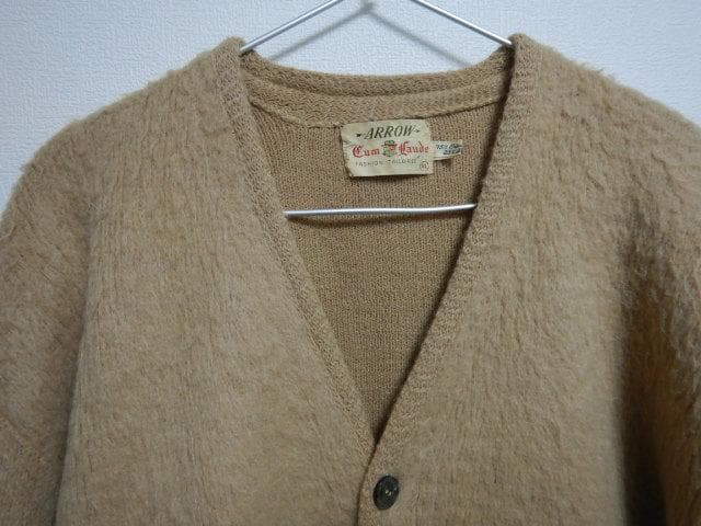 ビンテージ モヘア カーディガン ARROW XL USA 60S CAMPUS