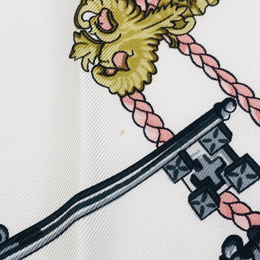 HERMES エルメス カレ90 鍵柄 LES CLES スカーフ タグあり