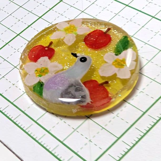 よしぞー様　2.24 鳩っぽ　レジンヘアゴム　リンゴ