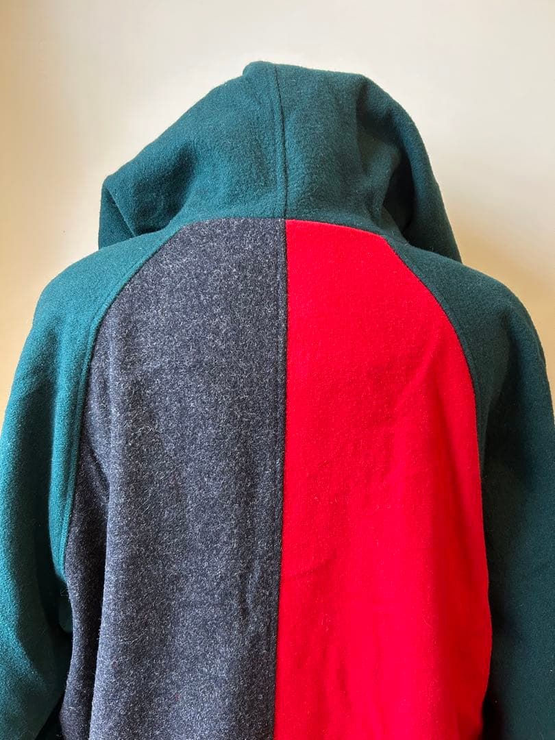 希少　USA製Wooolrich クレイジーパターン ウールフゥーディー