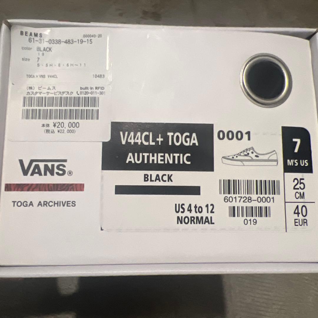 TOGA✖️VANS コラボスニーカー 25cm