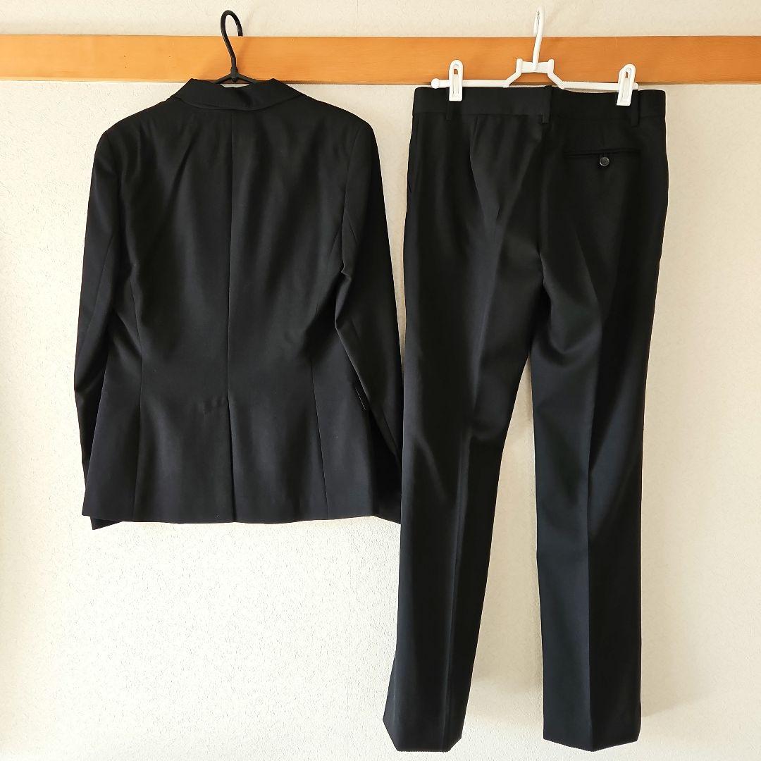 ラルフローレン　パンツスーツ　黒　11号　就活 卒業式　毛59 絹41　美品