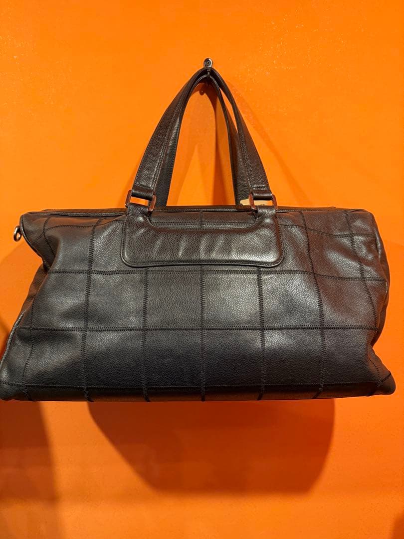 美品　CHANEL キャビアスキン ボストンバッグブラック