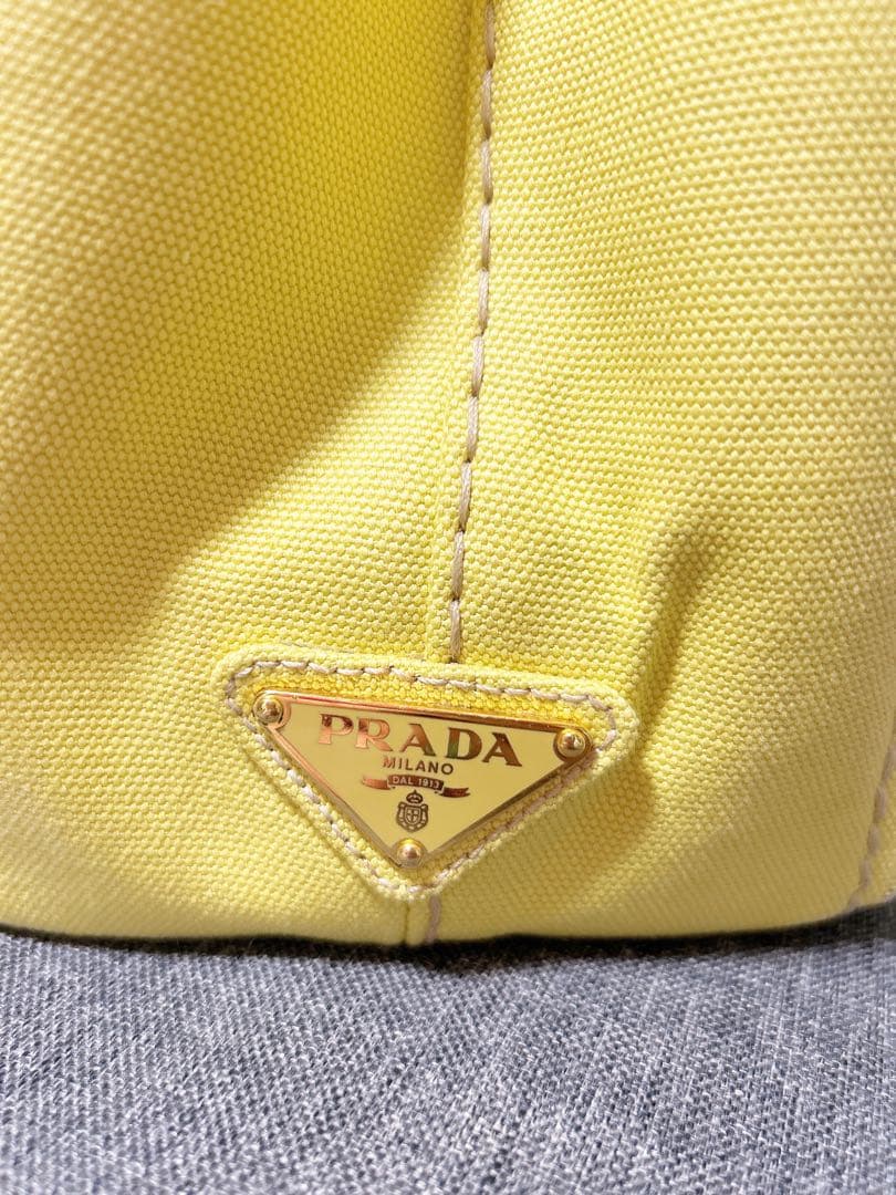PRADA プラダ キャンバストートバッグ カナパ イエロー