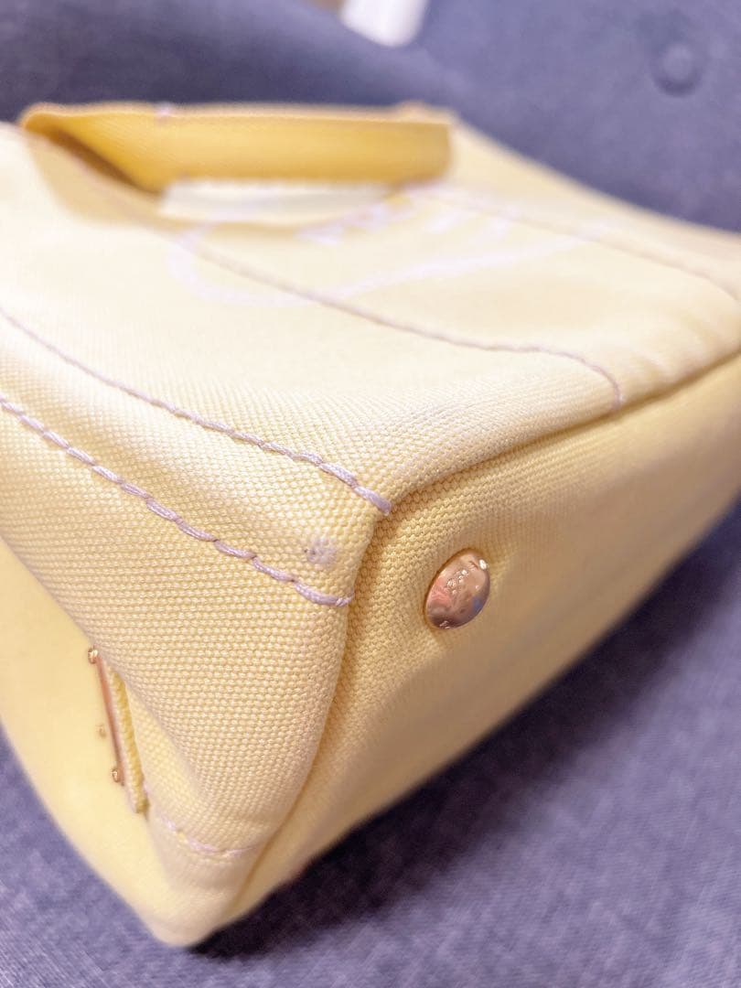 PRADA プラダ キャンバストートバッグ カナパ イエロー