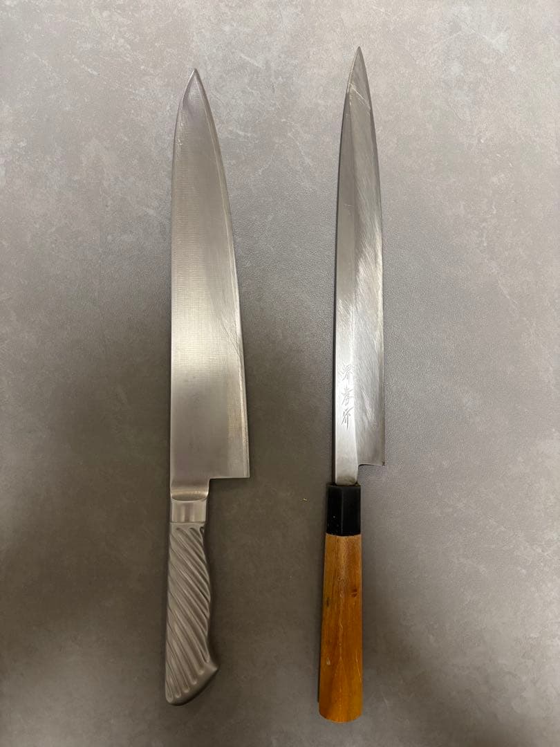 藤寅作 牛刀　& 清助刃物 柳刃包丁
