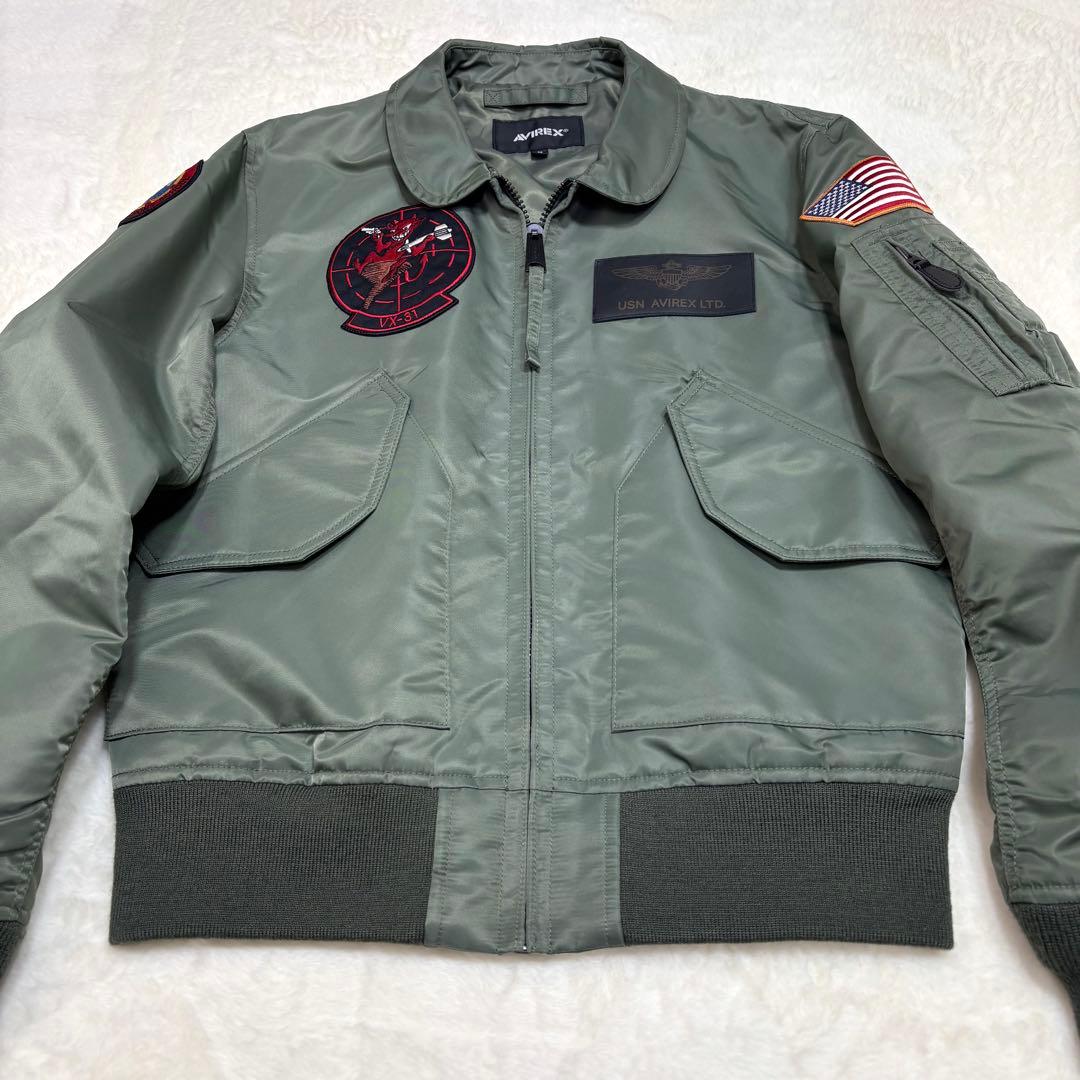 AVIREX CWU36P フライトジャケット トップガン セージグリーン M