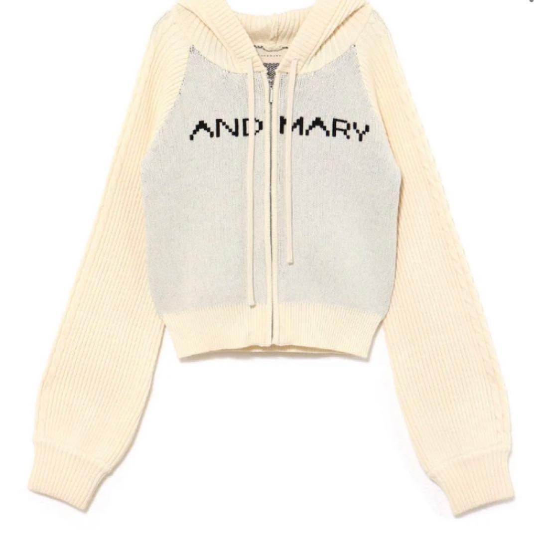 トップス andmary Jeniffer knit hoodie set