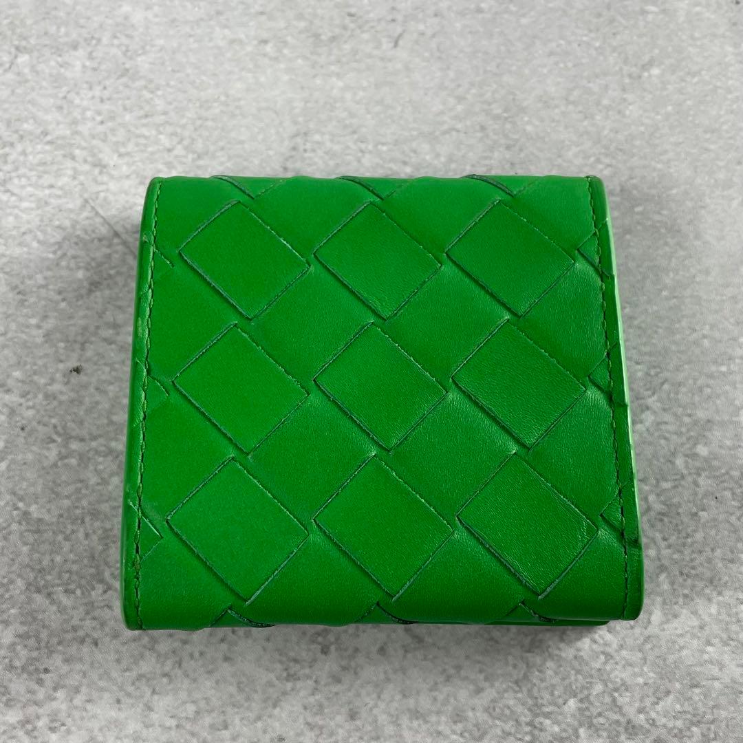極美品●ボッテガ ヴェネタ イントラチャート 財布 小銭入れ ケース 緑