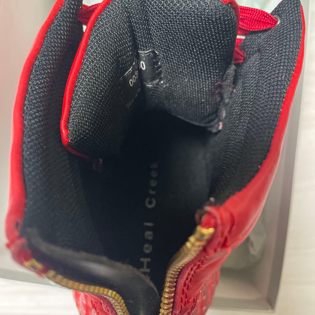 Heal Creek ヒールクリーク レッド ハイカットスニーカー 35