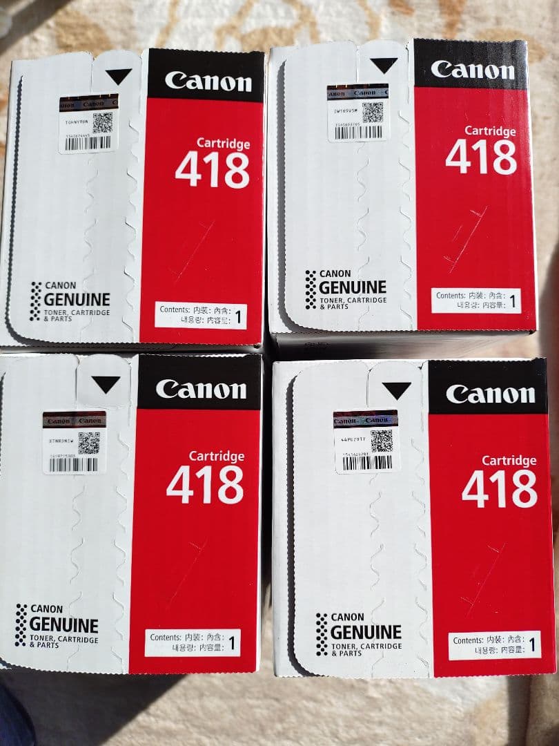 Canon　418プリンターインク４本セット品