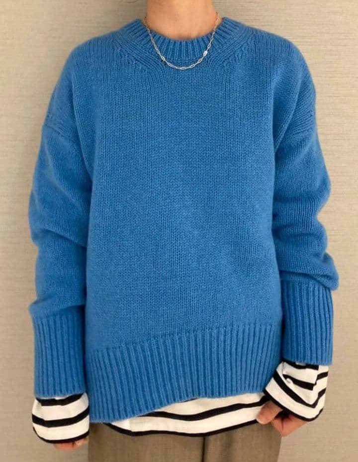 GALERIE VIE　ファインウール クルーネックプルオーバー