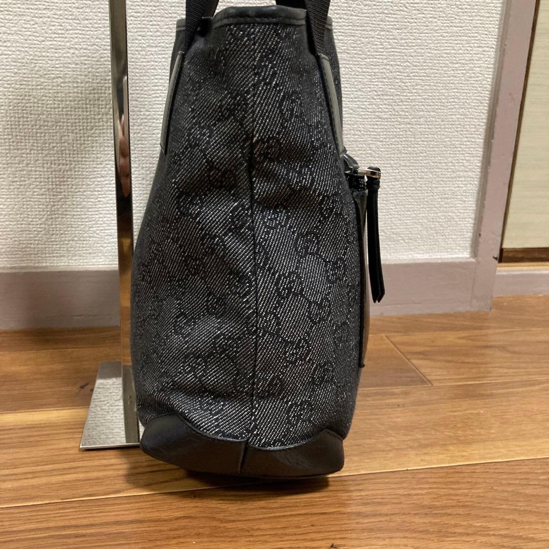 グッチ　トートバッグ　ブラック　レザー