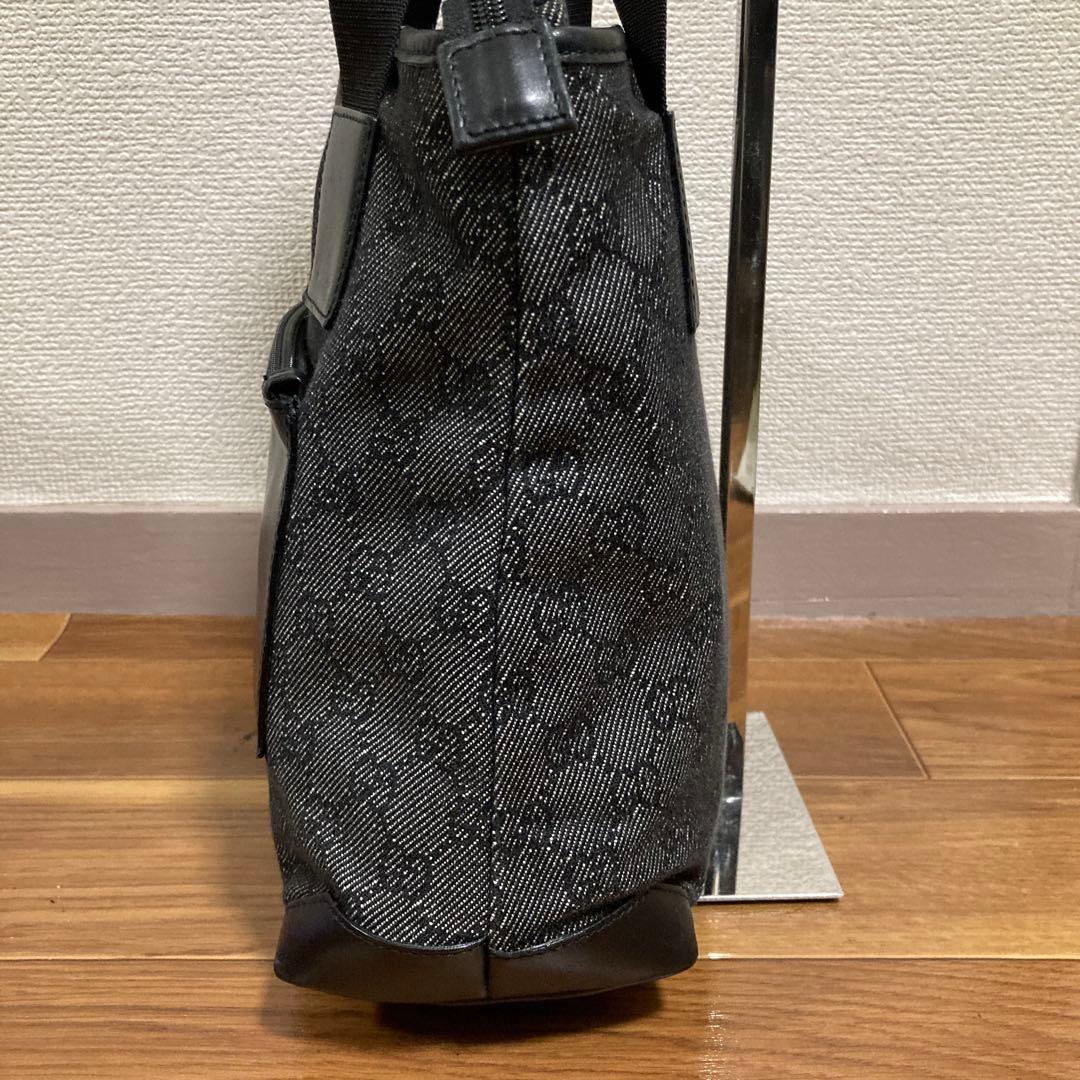 グッチ　トートバッグ　ブラック　レザー