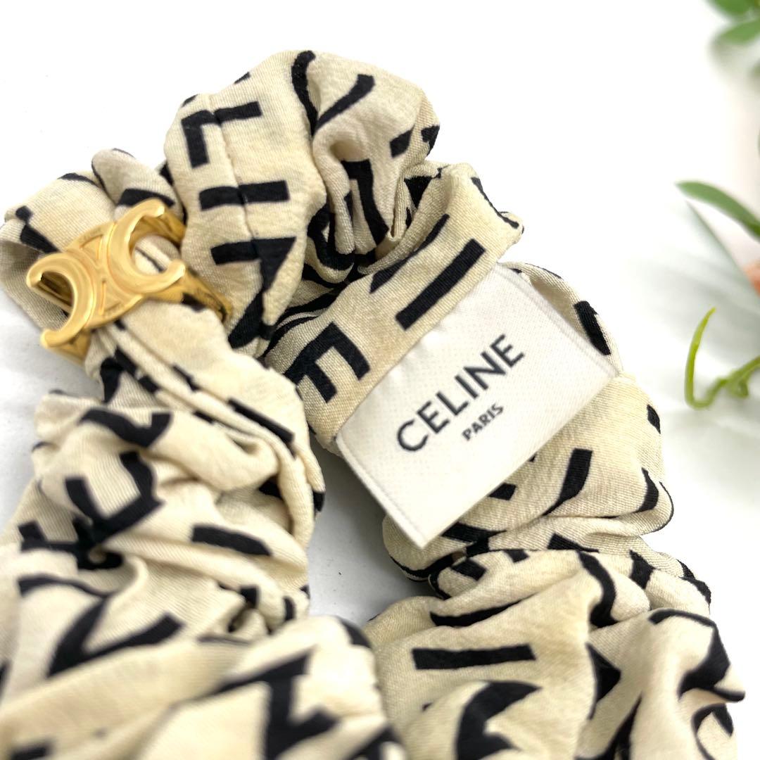 CELINE セリーヌ トリオンフ シュシュ ロゴ シルク