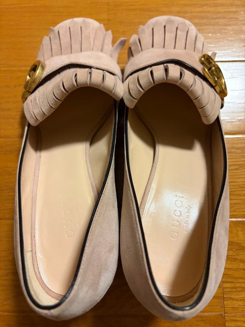グッチ GUCCI◆GGマーモント スエードパンプス(フリンジ付き)36.5