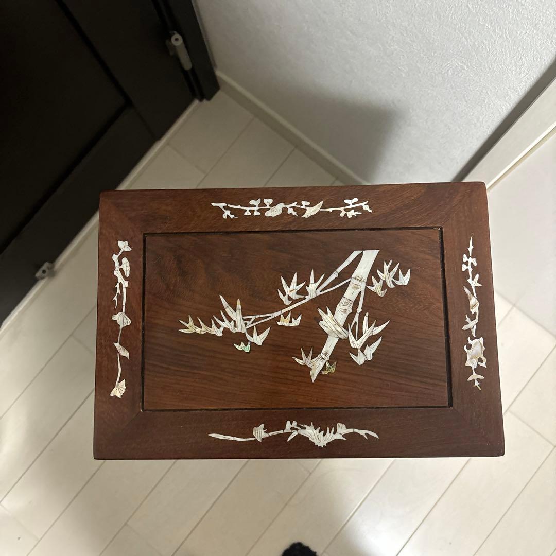 高級銘木　螺鈿細工　小物箪笥