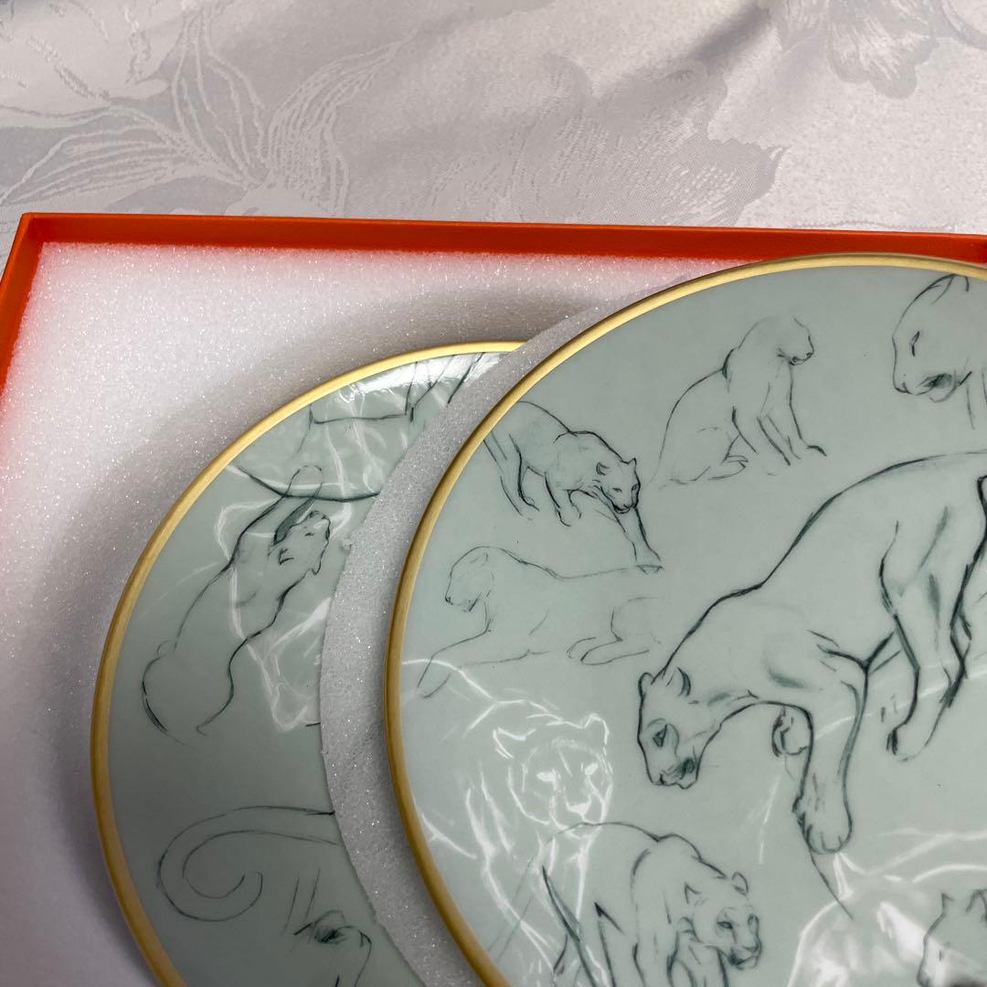 新品未使用 HERMES エルメス パンプレート 〈赤道直下のスケッチ〉2皿