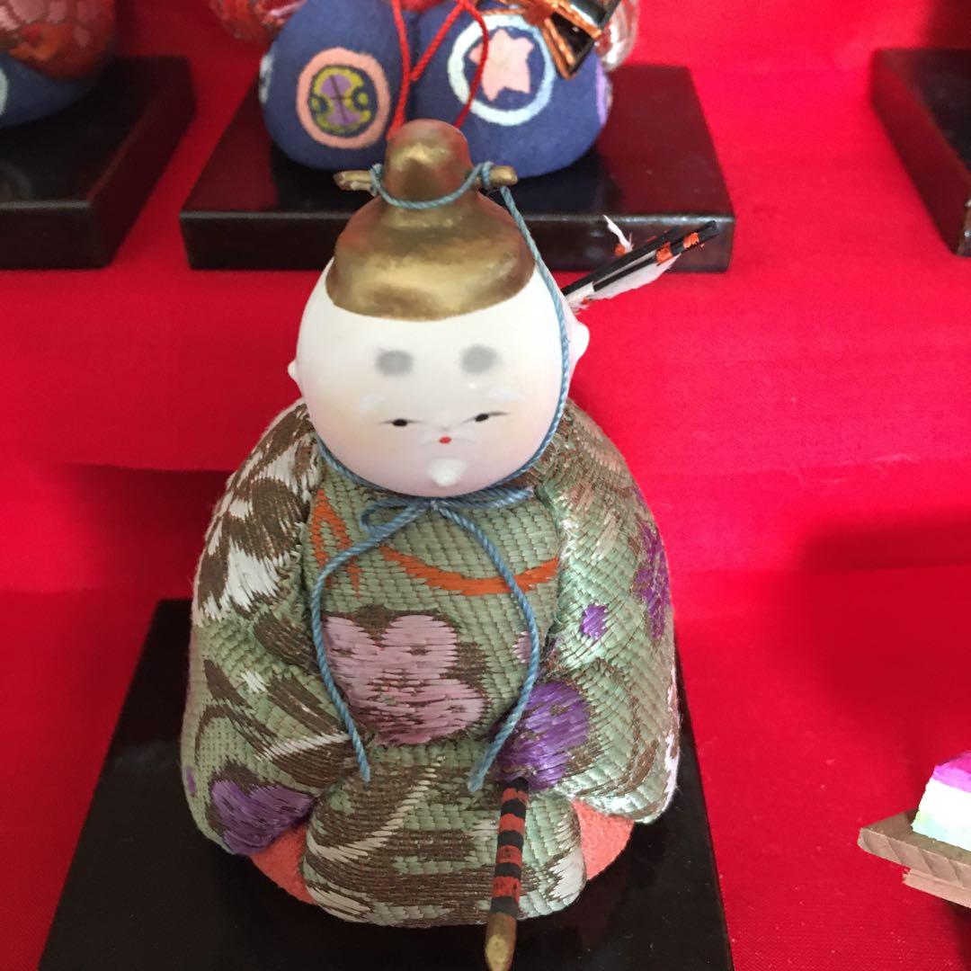 アンティーク　吉野雛　5段段飾り雛道具　唐草牡丹蒔絵【御膳　菱台　三宝　花入錫】