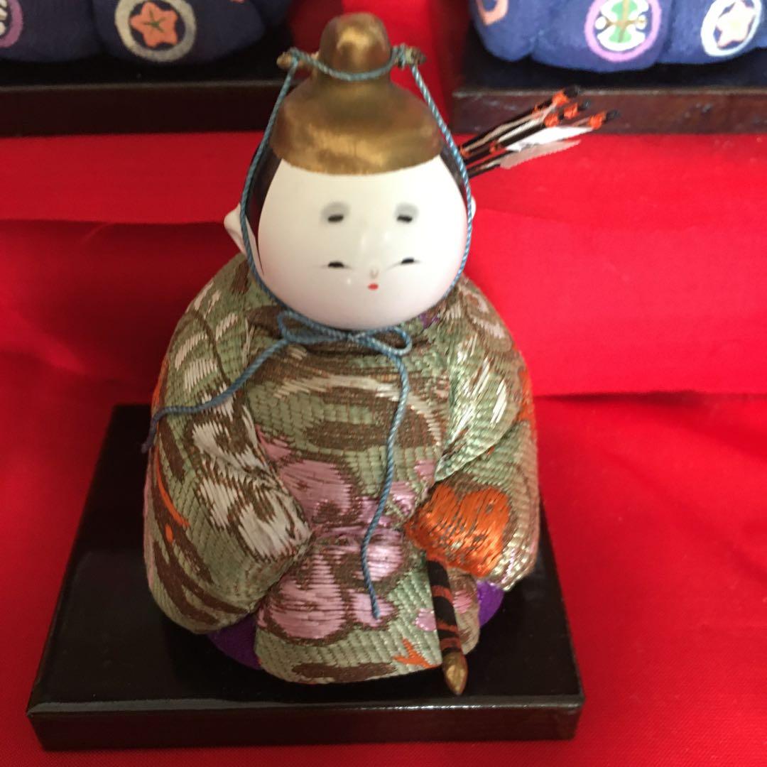 アンティーク　吉野雛　5段段飾り雛道具　唐草牡丹蒔絵【御膳　菱台　三宝　花入錫】