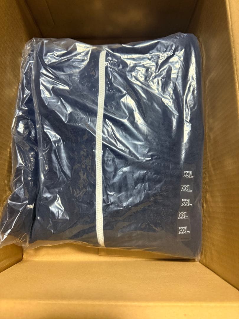 ミラノリブフルジップカーディガン　ユニクロC　XXL　NAVY