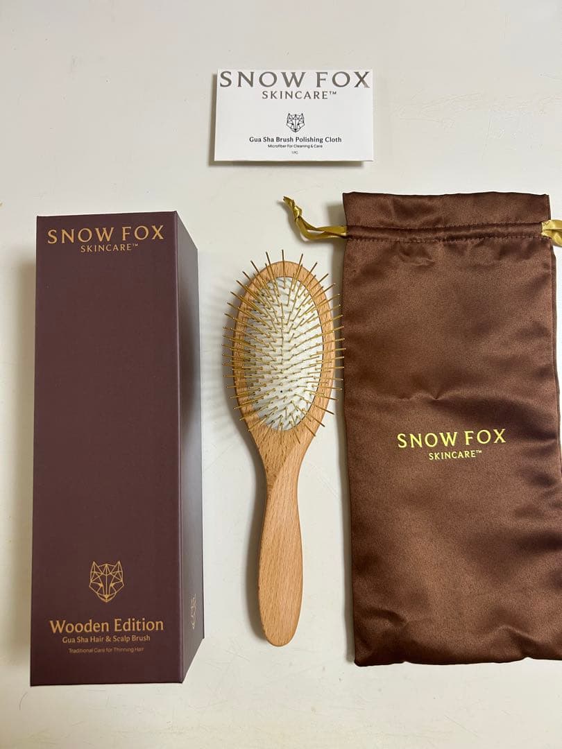 美品 FOX プレミアム FOX カッサ ウッド ヘアブラシ