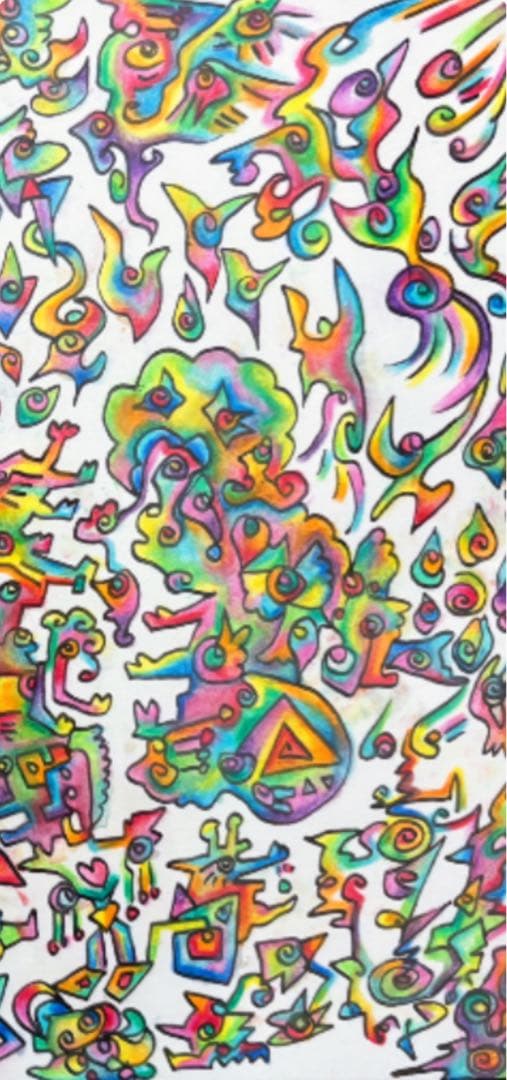自動書記アート　エネルギーアート　スピリチュアルアート　アナログ　絵画