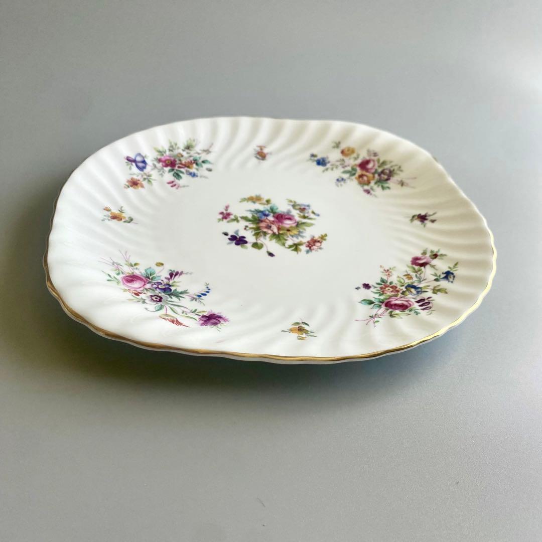 英国製ヴィンテージ　ミントン　マーロウ　取手付プレート　MINTON　【未使用】