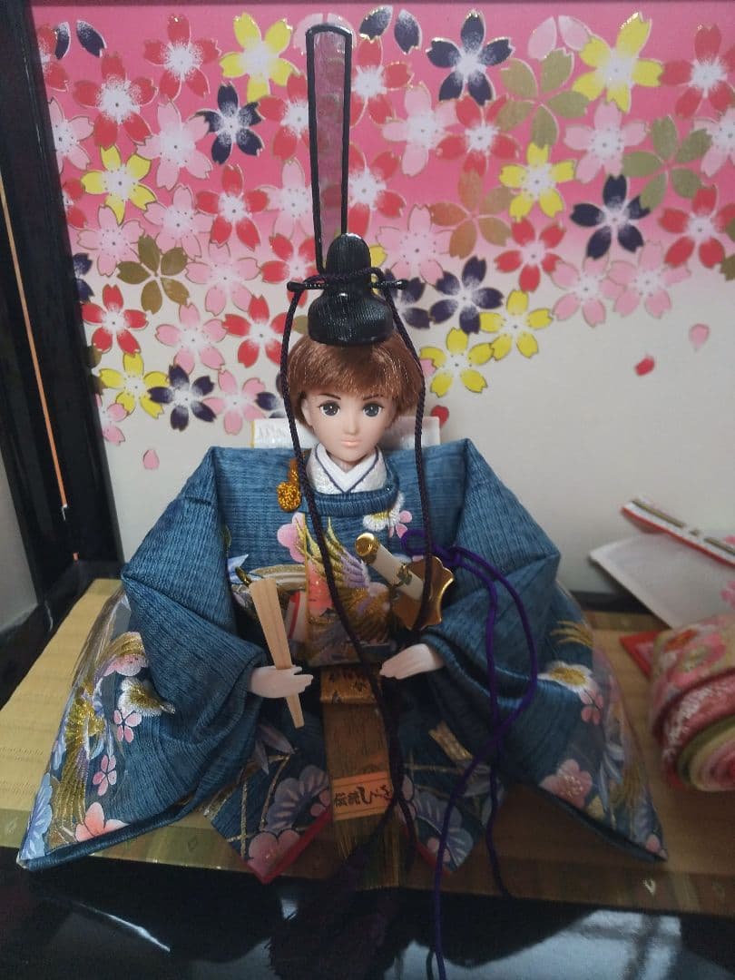 リカちゃん　雛人形 ③ 親王と三人官女（リメイク品）