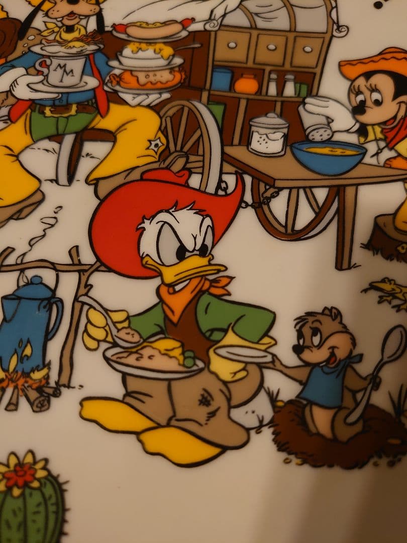 ヴィンテージ ディズニー ミッキー カウボーイ デザイン 皿
