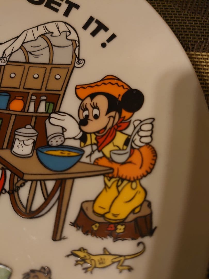 ヴィンテージ ディズニー ミッキー カウボーイ デザイン 皿