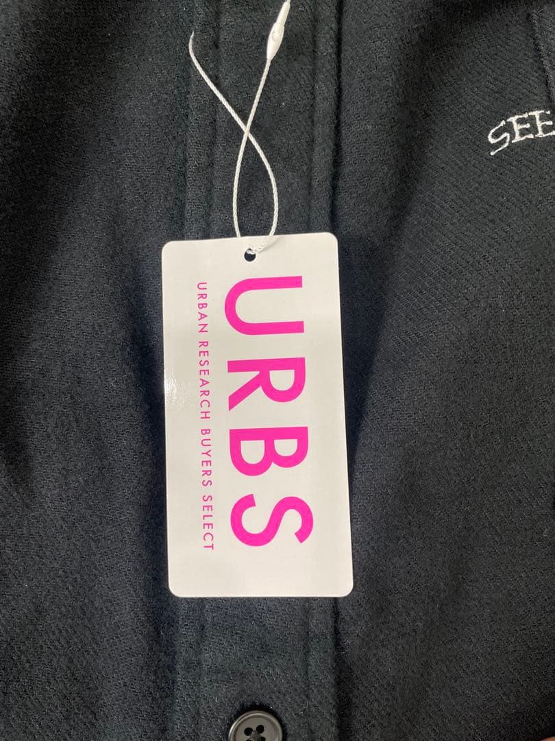 トップス SEESEE URBS BIG SHIRT WASHED NEL XXL