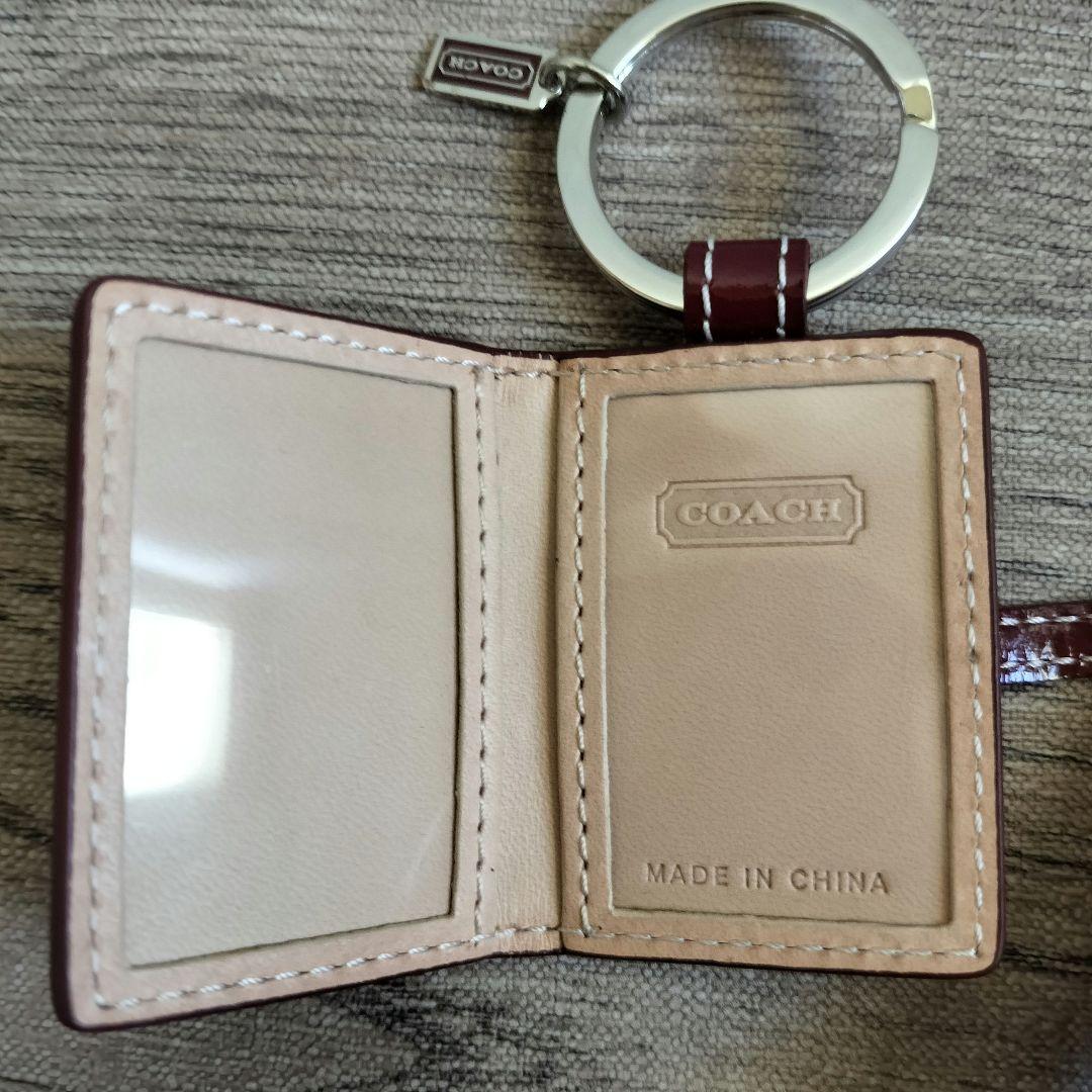 COACH コーチ キーホルダー キーリング フォトフレーム 手帳型