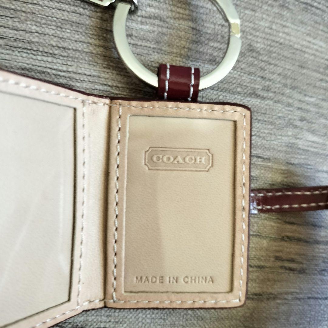 COACH コーチ キーホルダー キーリング フォトフレーム 手帳型
