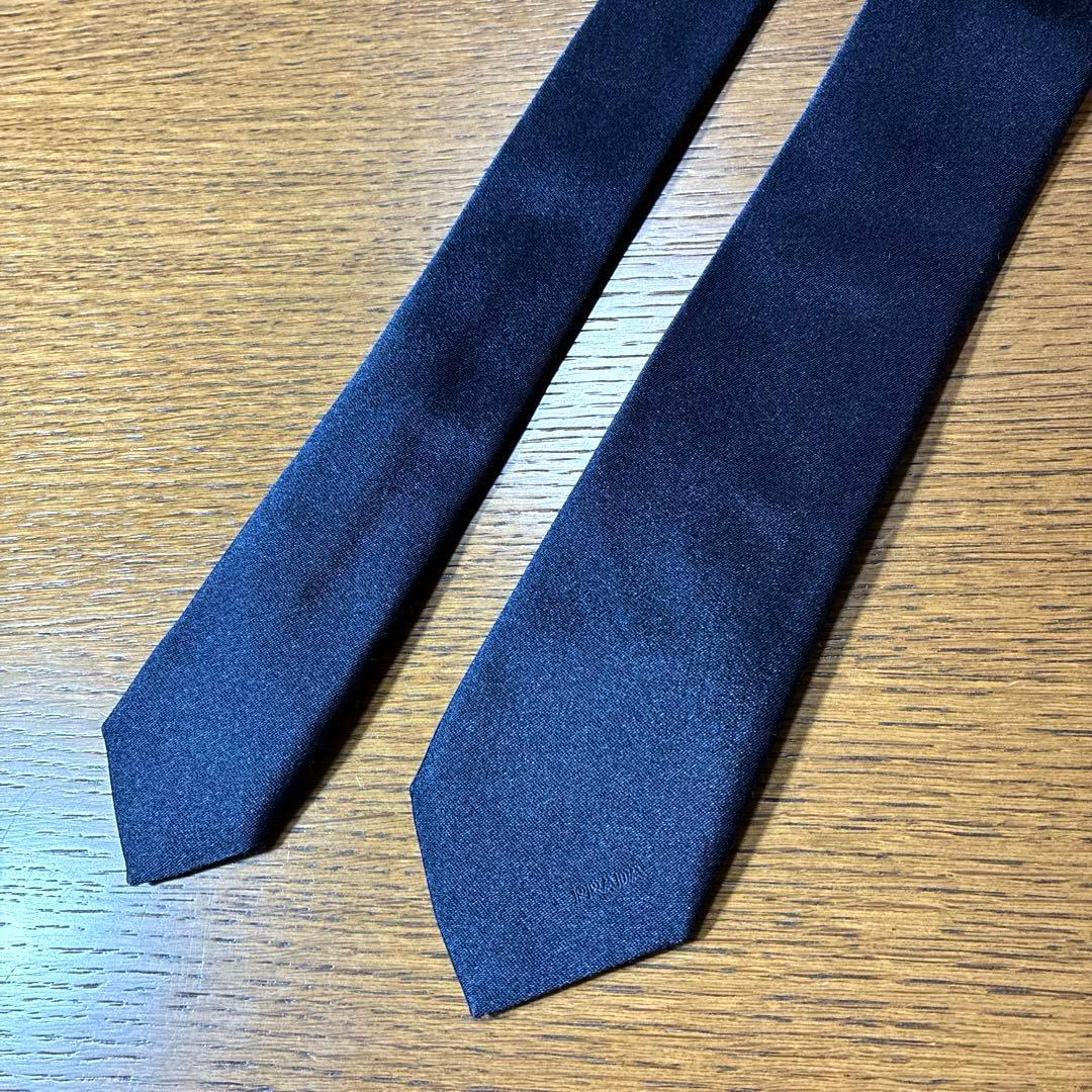 【美品】PRADA プラダ 紺ネクタイ