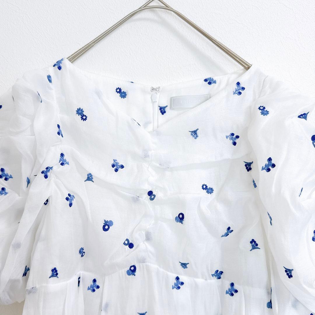 【25SS極美品】CELFORD セルフォード 小花刺繍ペプラムブラウス 花柄