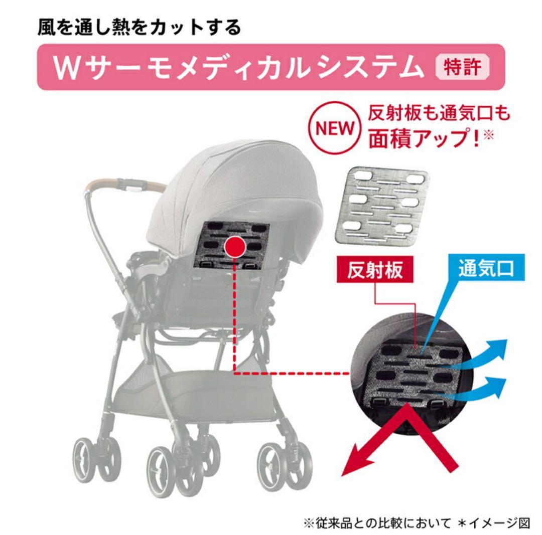 【美品】アップリカ ラクーナクッションAF ベビーカー　2023年モデル　A型