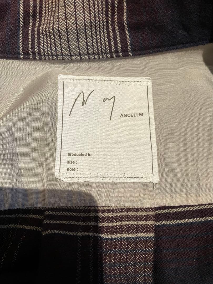 トップス ANCELLM DAMAGED FLANNEL CHECK SHIRT