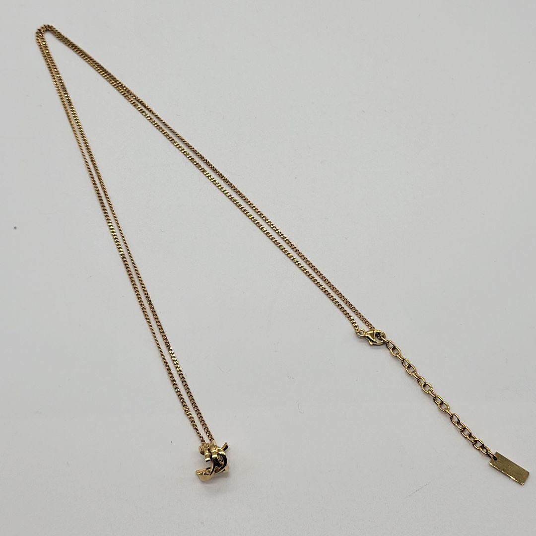 ken10 SAINTLAURENT ツイスト モノグラム ネックレス