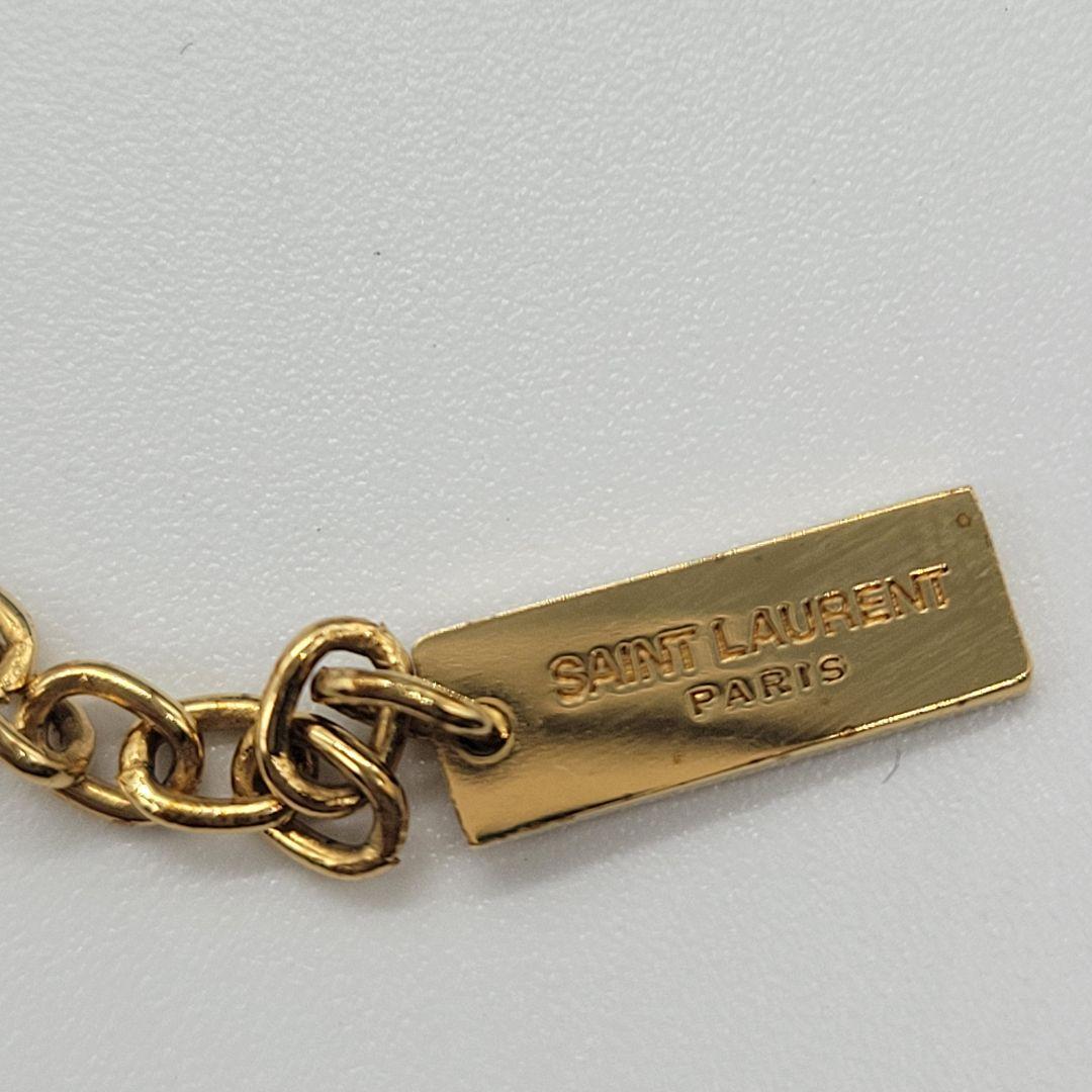 ken10 SAINTLAURENT ツイスト モノグラム ネックレス