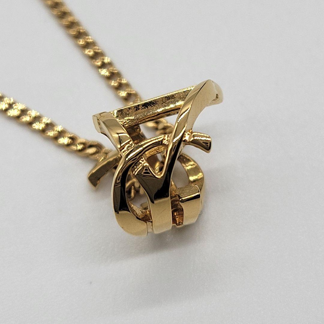 ken10 SAINTLAURENT ツイスト モノグラム ネックレス